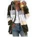 Hanxiulin fleece plush jacket fluffy warm zipper wool jacket women winter jacket jacket jacket on both sides autumn jacket autumn coat quilted jacket women's coat elegant winter warm trench coat 5xl b-army green