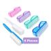 6 Pack Handle Grip Nail Cleaning Brush, Qeedy Fingernail Brush Cleaner Scrub Brush Kit for Toes Shower and Women & Men & Kids (Color A)