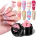 BORN PRETTY Non Stick Hand Extension Nail Gel Pink Solid Builder Gel for Nail Extension Hand Sculpture Hard Gel 3D Carving Gel for Nail art Salon UV Home DIY