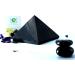 Heka Naturals 10cm Polished Shungite Pyramid - Home Decor Gemstone for Chakra Healing and Negative Energy Protection with Sage - Healing Crystals - Buy Online on GoSupps.com