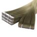 Youngsee Real Hair Ombre Tape In Extensions - 40cm Virgin Dark Brown to Blonde Ombr - 5pcs 10g #4/7/80 - Buy Online on GoSupps.com