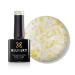 Bluesky Gel Nail Polish No Wipe Matte Flower Top Coat Clear with Gold and White flakest Matte Finish 10ml (Requires curing under UV/LED Lamp) Flower Matte