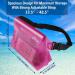 AiRunTech Waterproof Pouch with Waist Strap (2 Pack) | Keep Phone and Valuables Safe and Dry | Perfect for Beach Activities | Black+Pink - Buy Online on GoSupps.com