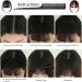 2 pieces of bangs wig clip natural fake bangs fake bangs real hair hair bangs female hair accessories brown-black + light brown with 1 comb - Buy Online on GoSupps.com