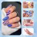 Rechoo 2pcs Gel Liner Nail Polish 8ml Blue Matte & Glitter Colors for Nail Art Design & Patterns - Buy Online on GoSupps.com