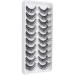 Clear Band Russian Volume Fluffy Strip Lashes 10 Pairs Naturally Wispy D Curly False Eyelashes | Htal05 - International Shipping - Buy Online on GoSupps.com