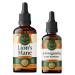 HERBAMAMA Herbal Liquid Drops Kit - Bundle of Lion's Mane Drops 4 fl oz & Ashwagandha Root Tincture 2 fl oz - Vegan Non-GMO Sugar & Alcohol-Free - 2 Pack