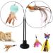 Sunshine Smile Cat Toys Set | Interactive Cat Toys Pack with Springs Feathers & Butterfly Perfect for Cats & Dogs - Buy Online on GoSupps.com