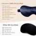 LaCourse 100% Genuine 22Momme Mulberry Silk Eye Mask - Navy Blue - Comfortable & Blackout Sleep Mask - Elasticated Band - Pure Silk Filler - Internal Liner - Gift Set - Buy Online on GoSupps.com