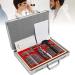 104Pcs Optical Trial Lens Set Optometry Kit Metal Rim Ophthalmic Lenses with Free Trial Frame Eye Protection Accessories Ophthalmic Trial Case Lenses Aluminum Suitcase