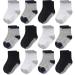 CozyWay Kids Non Slip Cotton Crew Socks Baby Socks Toddler Socks Anti Skid With Grips Striped for Children Toddler Boys & Girls 3-5 Years Boys Multicolored 12 Pairs