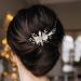 Bride Hair Clip Wedding Hair Clip Flower Wedding Hair Piece for Bride Hair Comb Barrette Bridal Hair Accessories Gold - Buy Online on GoSupps.com