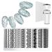 Nail Art Stamping Plates Set Panda Unicorn Flower Stamping Plates Silicone Manicure Stamp Scraper Nail Art Equipment Style D03