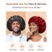 Mikimini Satin-Haube 2 Pack - Adjustable Double-Layer Sleep Silk Hood for Curly Hair & Braids (XL Black/Red) - Non-Slip Design for Men & Women - Buy Online on GoSupps.com