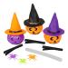 Healeved 1 Set of Halloween Hair Clip DIY Kit Halloween Barrettes Witch Hat Spider Pumpkin Hairpin Making Material Kit for Halloween