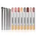 8 Colors Glitter Eyeshadow Stick Colorful Set 6 Eye Makeup Brush Set Waterproof Eye Shadow Pencil Eye shadow Stick Pen Makeup Set Waterproof & Long Lasting Starter Eyeshadow Stick Sets 58*8+6
