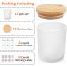12 Pack 10oz Frosted Glass Candle Jars with Bamboo Lids - Bulk Containers for Candle Making - Dishwasher Safe - Includes Sticky Labels - SUPMIND - Buy Online on GoSupps.com
