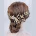 Wedding Hair Accessories Bridal Rhinestone & Pearl Flower Hair Pins U Shaped Crystal Hair Grips Hair Clips for Bridesmaid Women Girls Kids Bobby Pins for Braids Thick Hair (Gold-1pc) - Buy Online on GoSupps.com