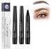 Nexavale Eyebrow nexavale eyebrow pencil Matezis Eyebrow Matezis Eye Pencil 3d waterproof microblading eyebrow pen 4 fork tip tattoo (2black)
