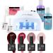 Nail Gel Polish Kit 4 MYGEL Colours Top Base Coat UV Lamp Starter Kit Mylee prep + wipe remover (Kit with White Lamp)