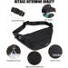 OLIKER Large Crossbody Waist Bag Pack | 4-Zipper Pockets | Adjustable Straps | Side Key Ring | Outdoor Sports & Travel | Black - Buy Online on GoSupps.com