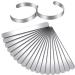Hicarer 18 Pieces Bracelet Blanks Stainless Steel Bangle Blanks DIY Cuff Bracelet Blanks for Making Presents Stamping Jewelry  3/8 x 6 Inches