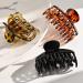 DEEKA 3 PCS 2.5 Inch Tortoise Shell Hair Claw Clips - Double Row Teeth Hair Jaw Clips for Women - Black/Brown/Leopard - Pack of 3 - Buy Online on GoSupps.com