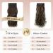 Feshfen Clip In Extensions - 4pcs 50cm Chocolate Brown & Blonde Wavy Synthetic Hair - 180g Hair Extensions for Women - Buy Online on GoSupps.com