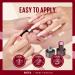 MEFA Red Gel Nail Polish Set 12 Colors Pink Brown Gel Polish Set Dark Red Gel Polish Soak Off UV Led Gray Glitter Nail Gel Manicure at Home DIY Salon for Women - Buy Online on GoSupps.com