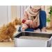 ZuHucpts Stainless Steel Cat Litter Box Extra Large Metal Litter Pan for Cats/Rabbits (Silver X-Large(24" Lx16 Wx8 H)) X-Large(24"Lx16"Wx8"H) Silver - Buy Online on GoSupps.com