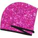 Rose Red Glitter Microfiber Hair Towel - Super Absorbent Quick Dry Hair Wrap for Women | Soft Coral Velvet for Long Curly & Thick Hair - Buy Online on GoSupps.com