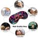 Blacklight Skull Flower Sleep Eye Mask | Elastic Strap | Unisex Eye Mask for Sleep, Travel, Nap - Buy Online on GoSupps.com