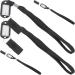 COHEALI Walking Stick Wrist Strap Cane Wrist Strap 4Pcs Walking Stick Hand Wrist Strap Lanyards Anti-lost Phone Walking Pole Straps Stylish Wrist Straps for Walking Sticks and Canes Black 28x2cm