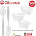 Clear Plastic Spoons Heavy Duty Disposable Cutlery Bulk Silverware for Parties Heavyweight Premium Small Spoon (300 Count) - Stock Your Home Elegant Heavy Duty Modern Simple 300 - Buy Online on GoSupps.com