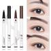 Eyebrow Pencil with 4 Fork Tip Eyebrow Contouring Pen Brow Pencils for Women Makeup Eyebrow Pen Pencil (Black) - Buy Online on GoSupps.com