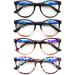 HAPJOYS Blue Light Blocking Glasses for Women Men Computer Gaming Glasses 4 Pack Anti Blue Rays Reduce Eyestrain Protect Eyes 4 Pack Medium Round Frames in Mix Colors 2 0.0 x - Buy Online on GoSupps.com