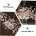 minkissy Flower Comb Wedding Hair Vintage Bridal Hair Bridesmaids Hair Bridal Comb Headdress Side Hair Crystal Comb Hair Accessories for Women Wedding Flower Crystal Miss Alloy Abs - Buy Online on GoSupps.com