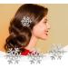 MFUOE 4Pieces Snowflake Hair Clips Silver Snow Bobby Pins Alloy Shiny Christmas Wedding Hairpin Hair Accessories for Xmas Women Girls - Buy Online on GoSupps.com