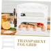 DOITOOL Egg Grid Fridge Eggs Organizer Kitchen Egg Holder Egg Organizer Plastic Refrigerator Decorate Transparent 20.00X20.00X11.00CM - Buy Online on GoSupps.com