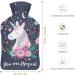Flower Unicorn Hot Water Bottle with Plush Cover - Ideal Hand Warmer for Adults & Children | 26.5x15.3cm | International Shipping Available - Buy Online on GoSupps.com