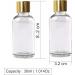 Zenvista 5 Pack Clear Glass Round Bottles 30ml with Golden Screw Cap - Perfect for DIY Supplies Essential Oils Serums & Perfumes | ZMG09 - Buy Online on GoSupps.com