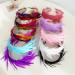 amangul Party Feather Fascinator Headband for Party Wedding Colorful Feather Fascinator Hair Hoop Cosplay Party Headdress(White) - Buy Online on GoSupps.com