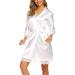 BESDEL Women's White Satin Silk Bathrobe - Short Kimono Robe for Bridesmaids - Buy Online on GoSupps.com