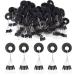 Symphonyw Angel bobber stopper 300 pieces 50 groups/set black rubber pearls stopper for fishing swimmers beans space Small (line dia: 0.15 0.24mm)