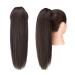 Buy Fine Ponytail Extensions - Smooth Long Clip-In Braid Hair Extension for Women | 40 cm Brown Synthetic Ponytail - Buy Online on GoSupps.com