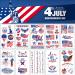 American Flag Temporary Tattoos - 19 Patriotic Stickers for Fourth of July - Fake Tattoo Party Supplies - Buy Online on GoSupps.com