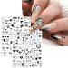 JMEOWIO 10 Sheets Black Heart Nail Art Stickers Decals Self-Adhesive Valentines Nail Supplies Nail Art Design Decoration Accessories - Buy Online on GoSupps.com
