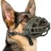 Muzzle for dogs silicone basket for small medium-sized and large dogs soft cage muzzle prevented bite and chewing suitable for German shepherd (6 (snout 14 -16 inches) green) 6 (snout 13 -15 ")