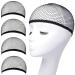 Wig Caps, ANNELBEL 4PCS Black Mesh Wig Cap Net, Closed End Hair Mesh Net Wig Caps, Wig Caps for Long or Short Hair Hold Securely in Place
