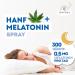 Hanfama Hemp & Melatonin Spray - Sugar-Free Vegan Sleep Aid for Faster Sleep | 0.5mg Melatonin | 30ml for 300 Relaxed Nights - Buy Online on GoSupps.com